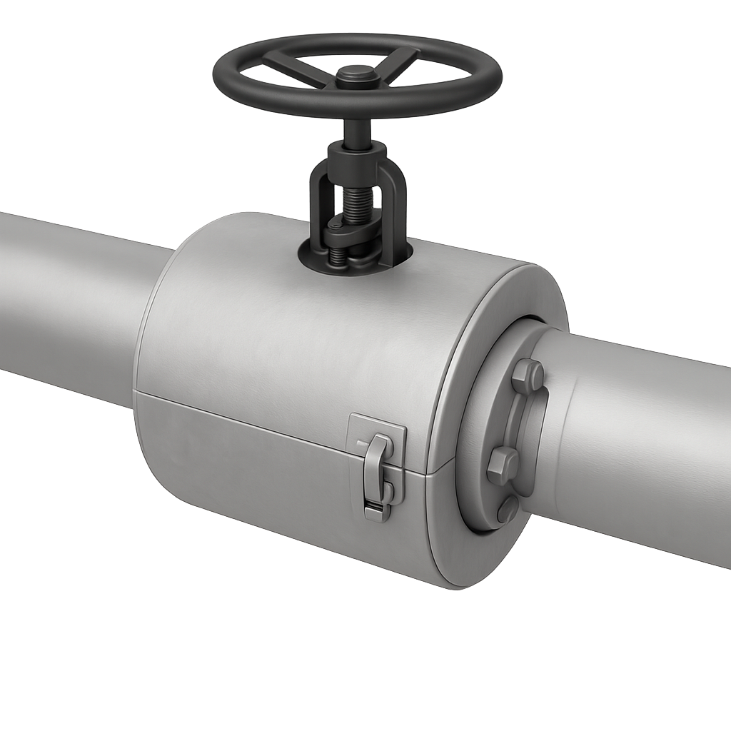 INSULATED FLANGE VALVE WITH REMOVAL BOX Diagram